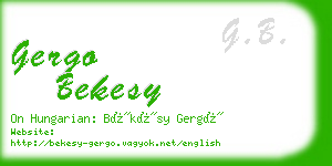 gergo bekesy business card